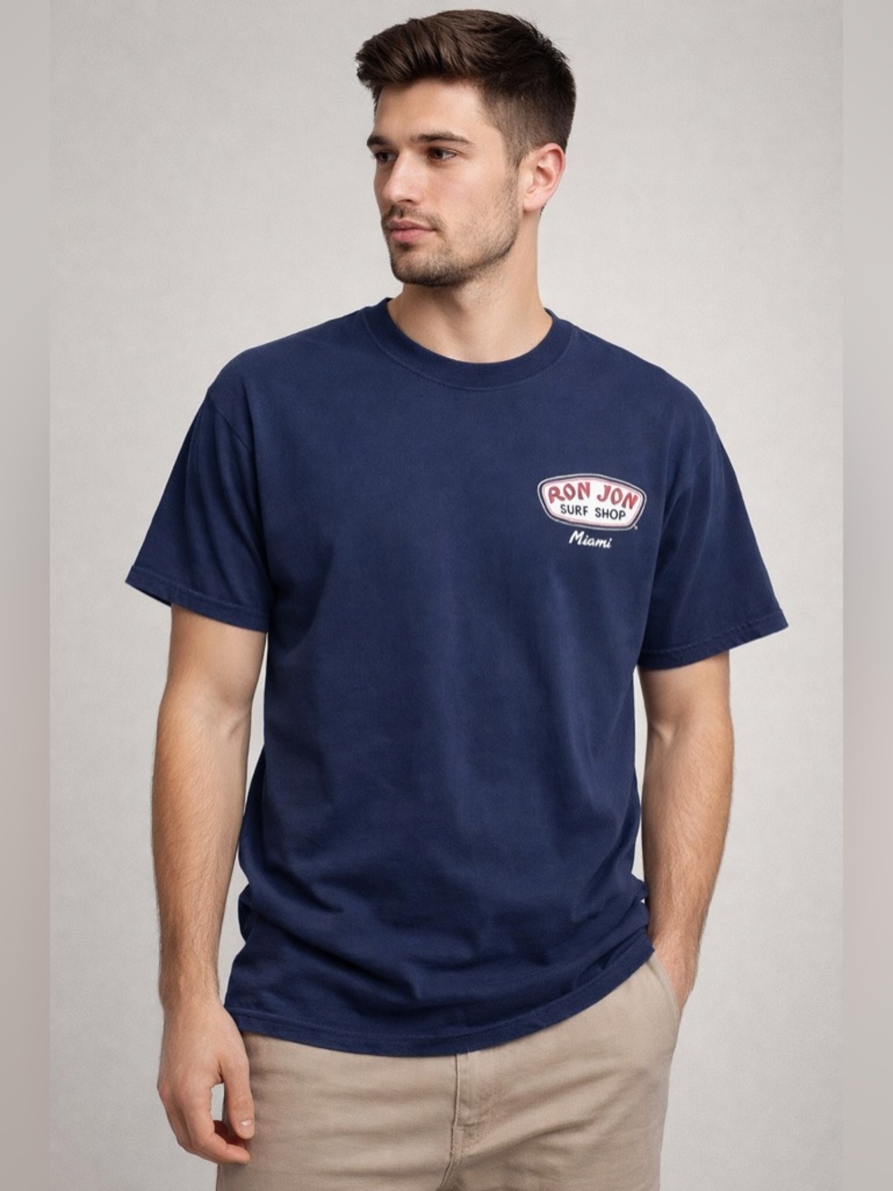 Ron Jon Surf Shop Miami Tee XL Dark Blue Graphic Beach Shirt